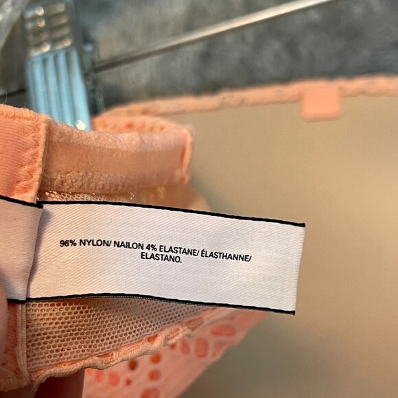 Victorias Secret Women Y2K Colorful Eyelet Multi Way Demi Cup Bra 34DD Orange - Picture 8 of 10